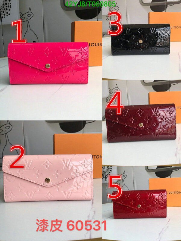 LV Bags-(4A)-Wallet-,Code: T060805,$ 55USD