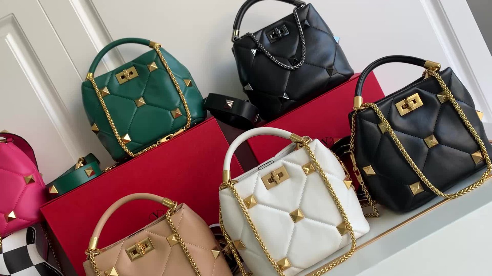 Valentino Bag-(4A)-Roman Stud-,Code: HB6276,$ 150USD