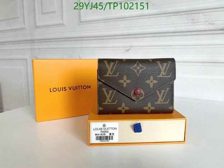 LV Bags-(4A)-Wallet-,Code: TP102151,$ 38USD