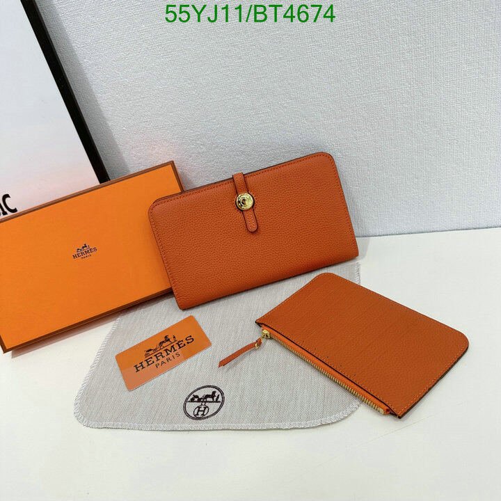 Hermes Bag-(4A)-Wallet- Code: BT4674 $ 72USD